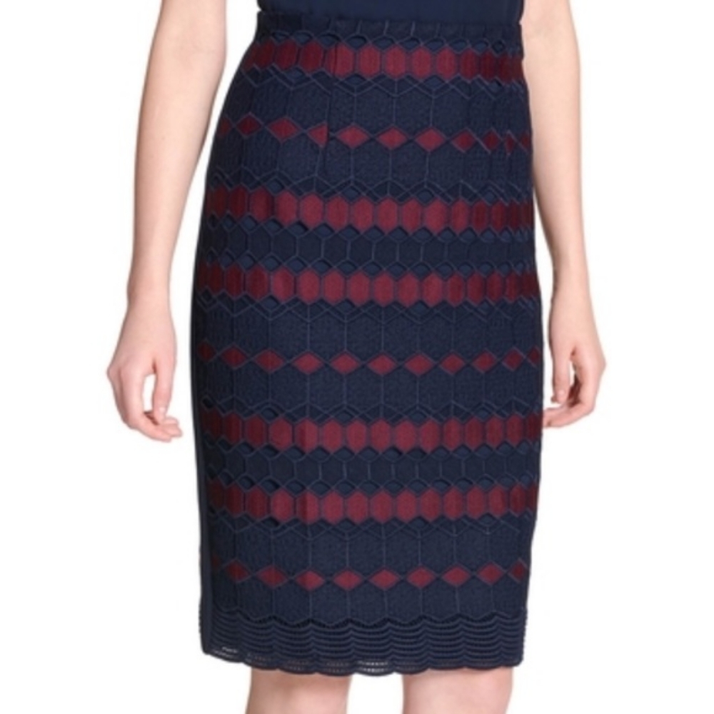 Calvin Klein Lace Scuba Pencil Skirt Size 4